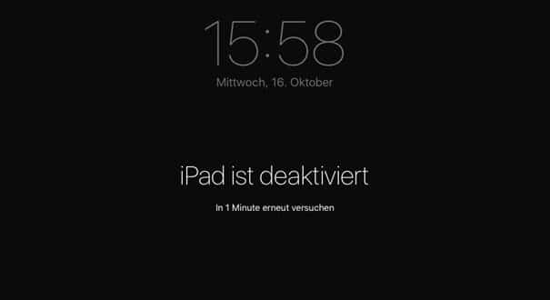 iPad deaktiviert