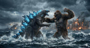 Godzilla gegen Kong - KI-erstelltes Bild mit Gemini Banana Pro