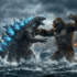 Godzilla gegen Kong - KI-erstelltes Bild mit Gemini Banana Pro