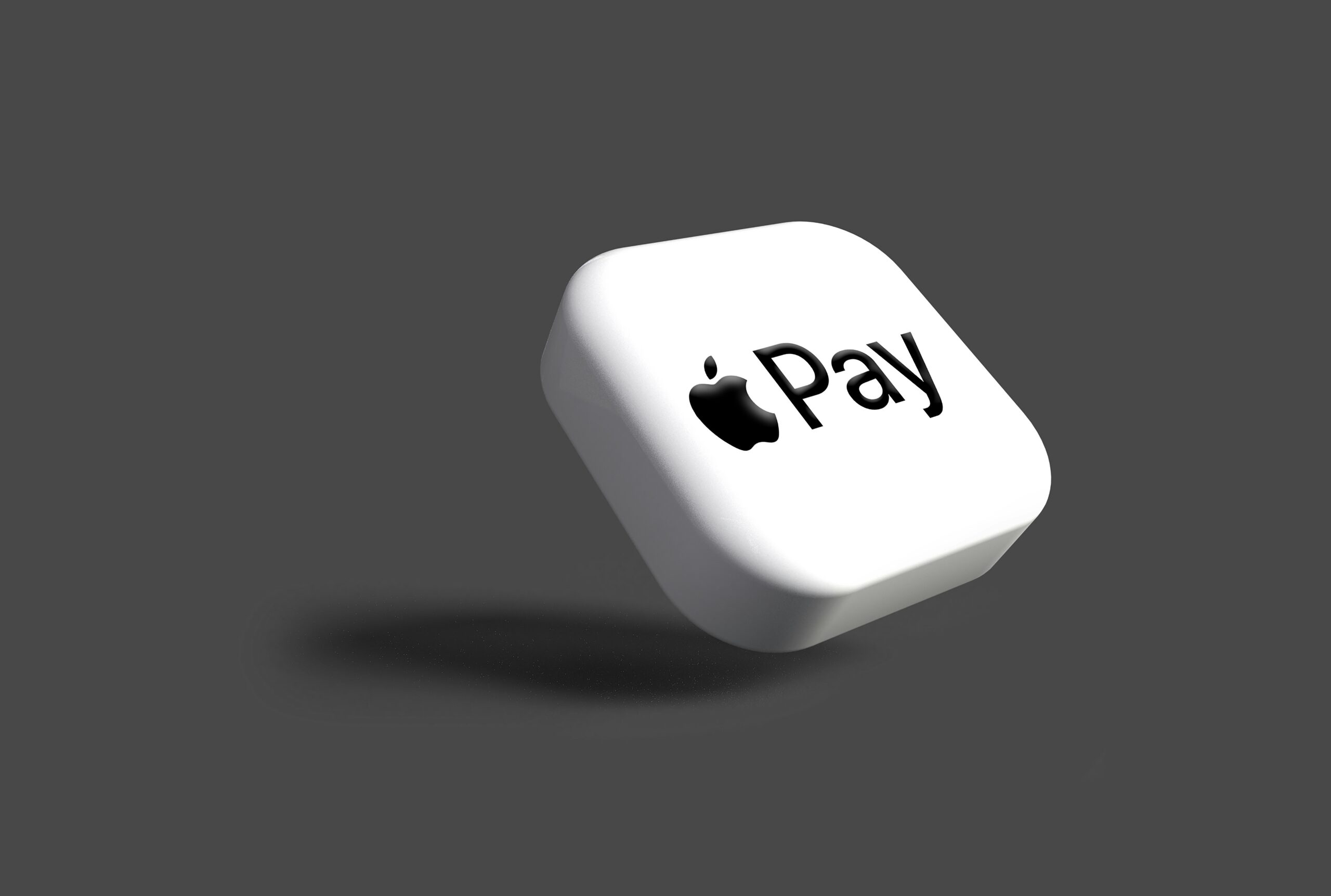 Apple Pay auf weißen Würfel